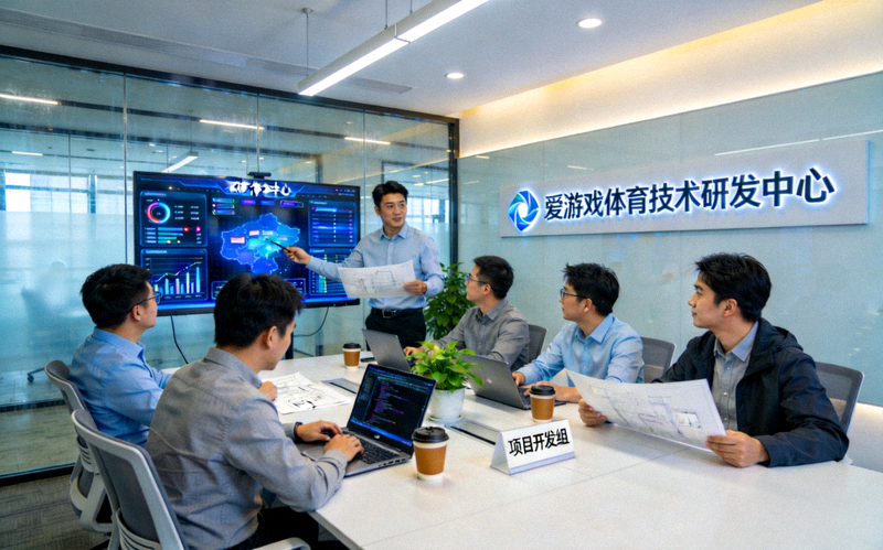 爱游戏体育技术研发中心内部 - 工程师在现代化办公环境中协作开发