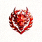 龙焰战队Logo - 红色龙头标志