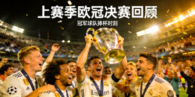 上赛季欧冠决赛回顾 - 冠军球队捧杯庆祝的激动画面