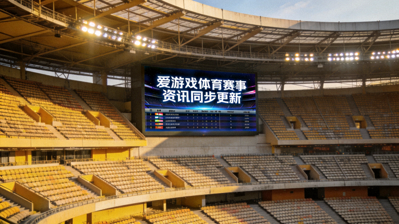 爱游戏体育赛事资讯同步更新配图 - 体育场看台与赛事信息屏